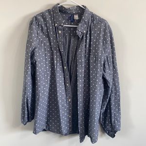 Large HnM polka dotted shirt